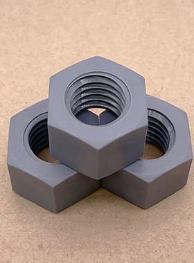 尼龙PVC六角螺母k灰色塑料六角螺丝帽防腐耐酸碱螺帽内径M4-M20