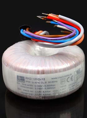 120W 双9V12V 15V q18V 24V 进口 Block 环形变压器 环牛120VA