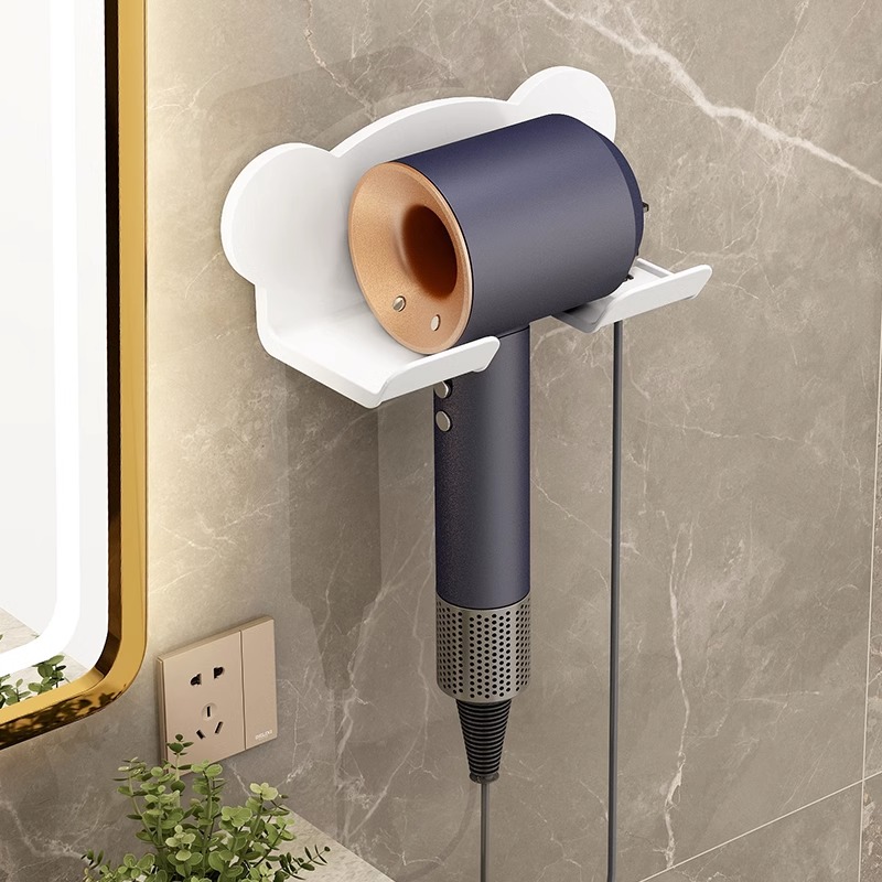 吹风机置物架免孔卫生间收纳绕线电吹风挂架吹风筒支架浴室架子