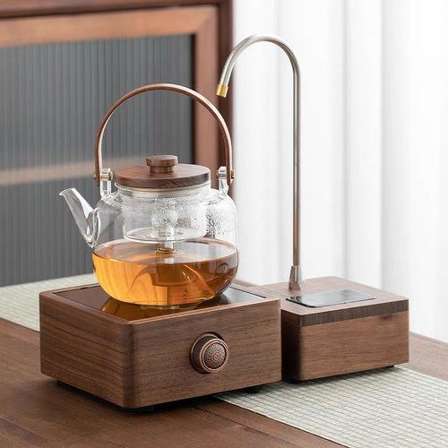 极速翊博 胡桃木桌面抽水器充电桶装水吸水器家T用智能电动自动