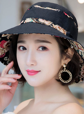 极速W85 Hat Womenso Simple Fashion Ethnic Style Sun Hat Dia