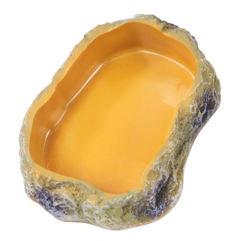 极速爬宠食盆水盆k仿岩石泡澡盆蜥蜴陆龟角蛙守宫宠物蛇爬虫饮水