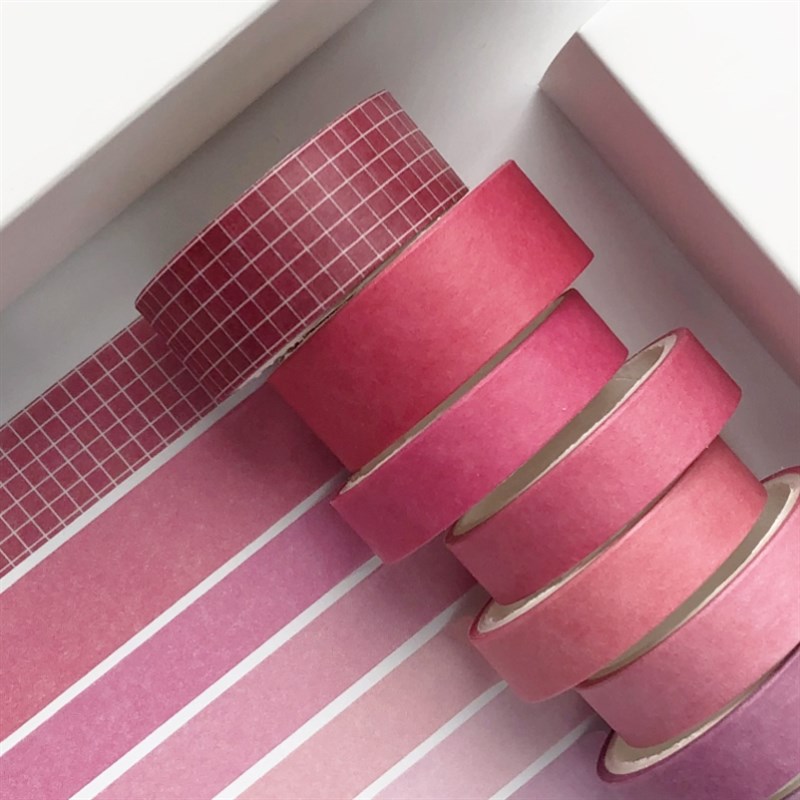 极速5Raolls/box Solid Color Washi Tape Set Decorative Maskin