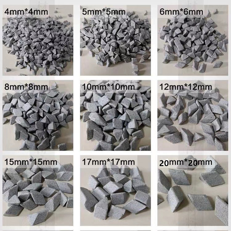 极速棕刚玉磨料 l棕刚玉斜三角研磨石去毛刺倒角粗抛磨料厂家直销