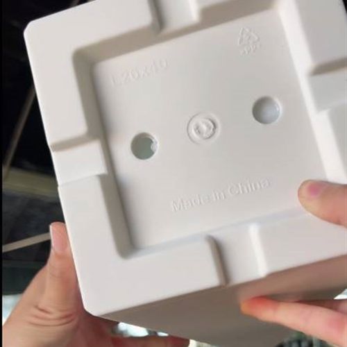 极速小严淘宝o直播 白色树脂钻石花盆