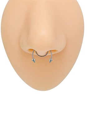 极速Faux Sepgtum Nose Rings Fake Nose Rings Hoop 316L Stainl