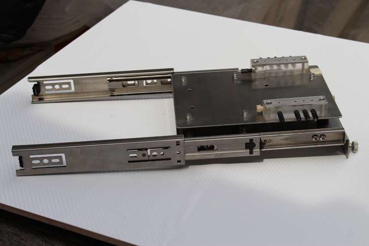 极速拆机工业多i通道蠕动泵滑动抽拉支架三节静音滑轨带胶柱减震