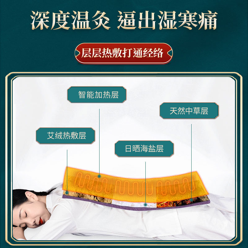 极速电加热粗盐海盐热敷包 艾草海盐家用艾草热敷Y艾灸温灸宝