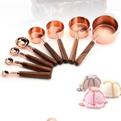 极速4Pcsc/Set Rose Gold Kitchen Baking Measuring Cups Stainl