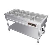 极速不锈钢快餐车小型快餐保温台商E用台式 电加热汤池售打菜饭食