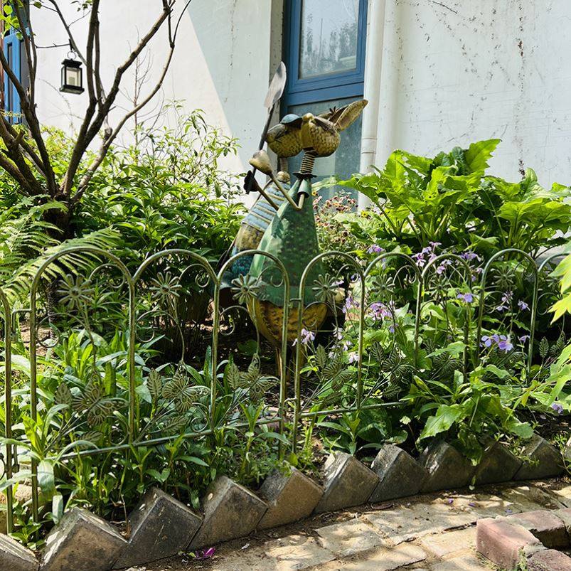 极速户外花园f阳台植物围栏装饰小篱笆美式乡村复古铁艺小栅栏装