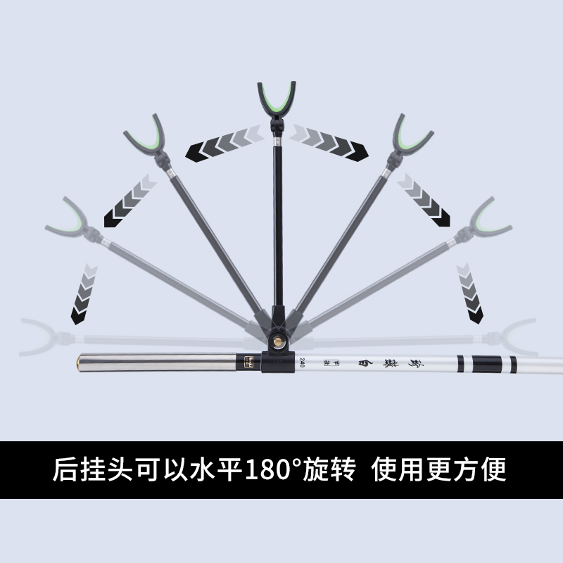 极速一体式炮台后支架防风防脱后挂天线I带夜光钓鱼架杆挂碳素支