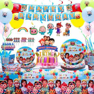 极速Cocomdelon Birthday Party Supplies helium Balloon Kid Fa