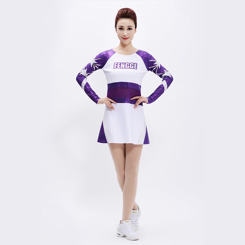 新品校园团体g足球宝贝拉拉队体操套装白色啦啦操演出服健美操服