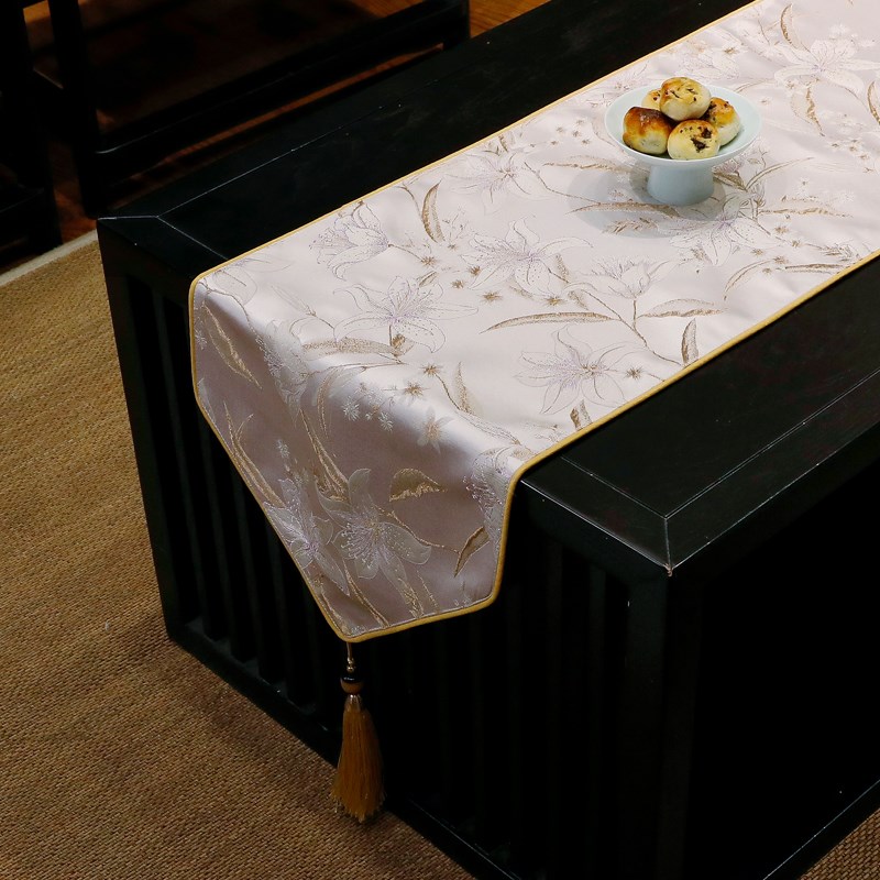 极速桌旗中式茶旗茶桌布茶台w布艺长条餐桌旗布现代轻奢简约茶几