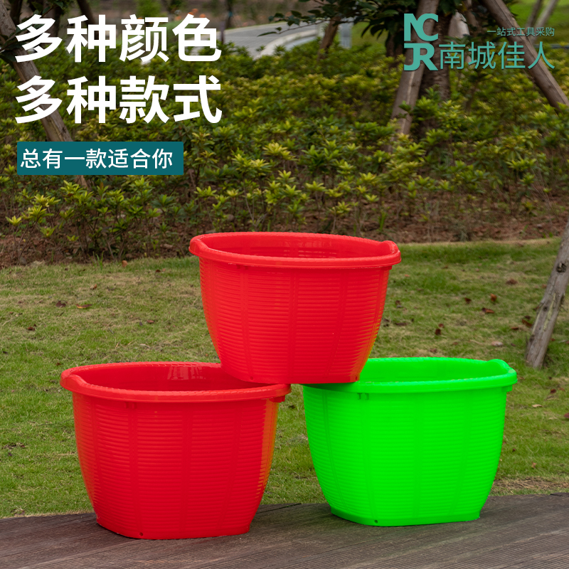 极速加厚塑料g大箩筐箩篼周转筐果蔬采收周转筐装谷子农作物仿竹