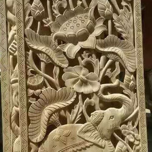 新品进门玄关隔断 现代隔u断镂空玄关实木木雕浮雕雕花板客厅屏风