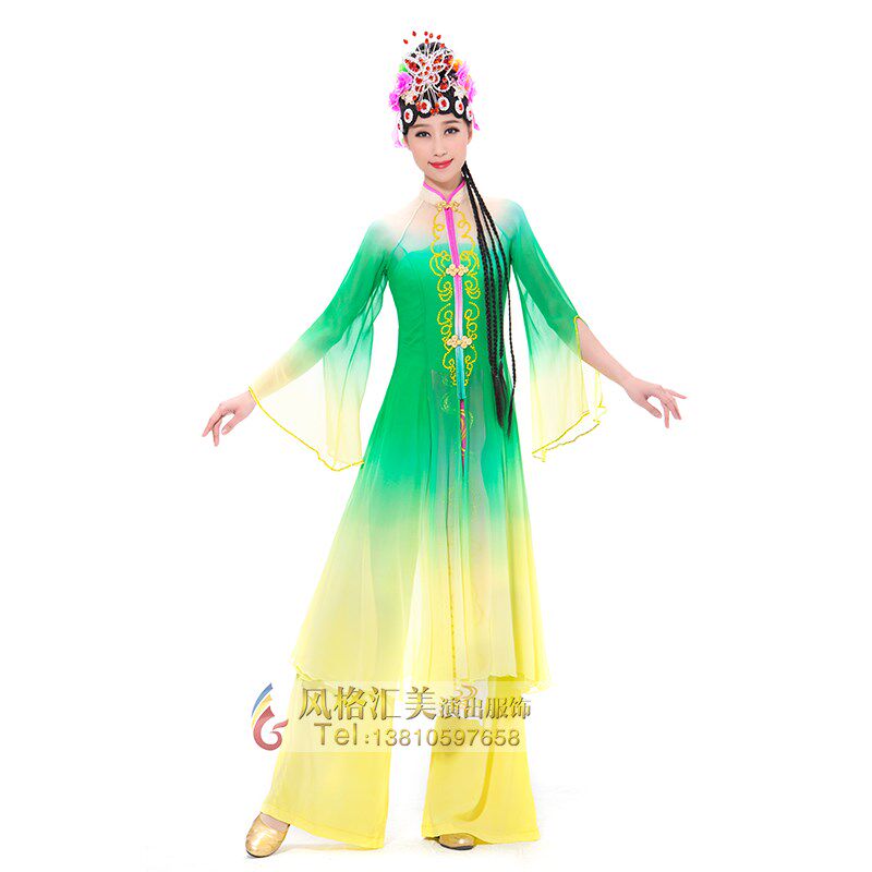 新品真丝古典舞演出服经典剧目芳春行舞蹈服定制艺考X考生比赛舞