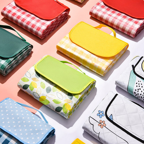 新品.Outdoor Thicken Pad Blanket Camping BeNach Plaid Picnic