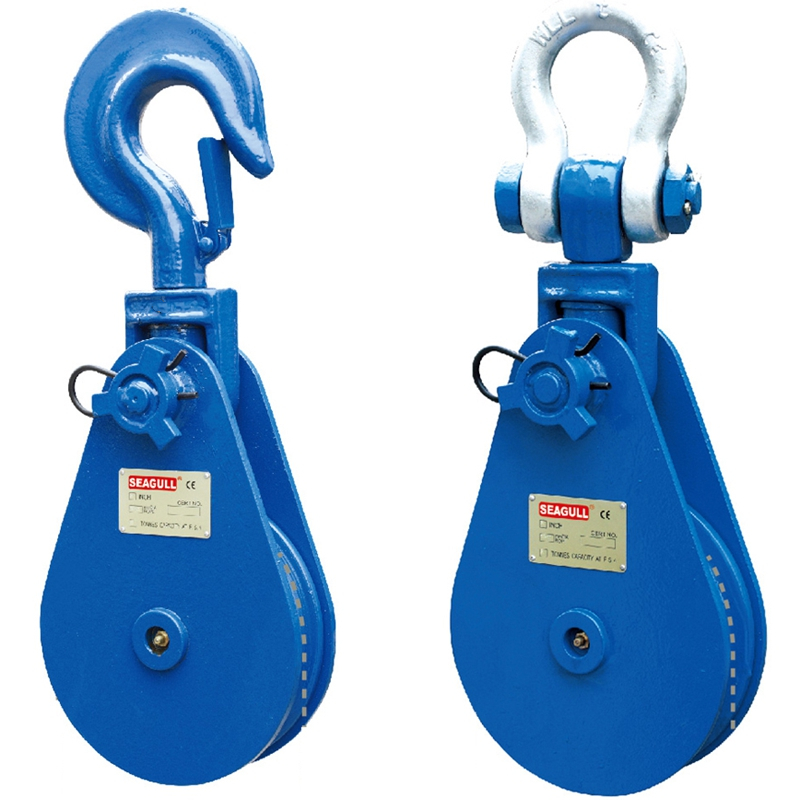 极速American强力滑车美式起重轮子重型吊环P卸扣吊钩式动定滑轮