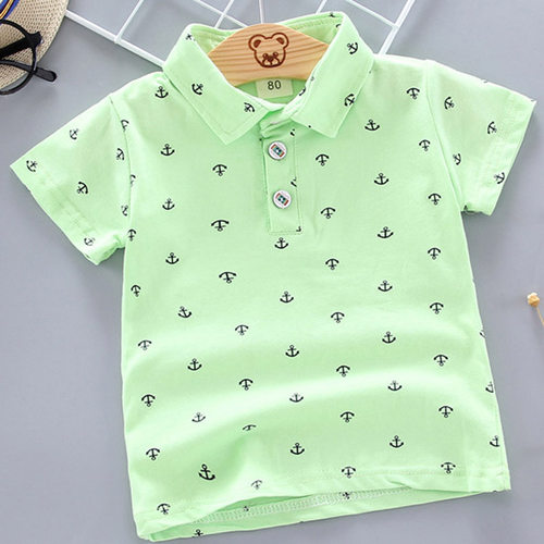 极速Summer Baby Boys Shirts Short Sleeve Lapel UClothes for