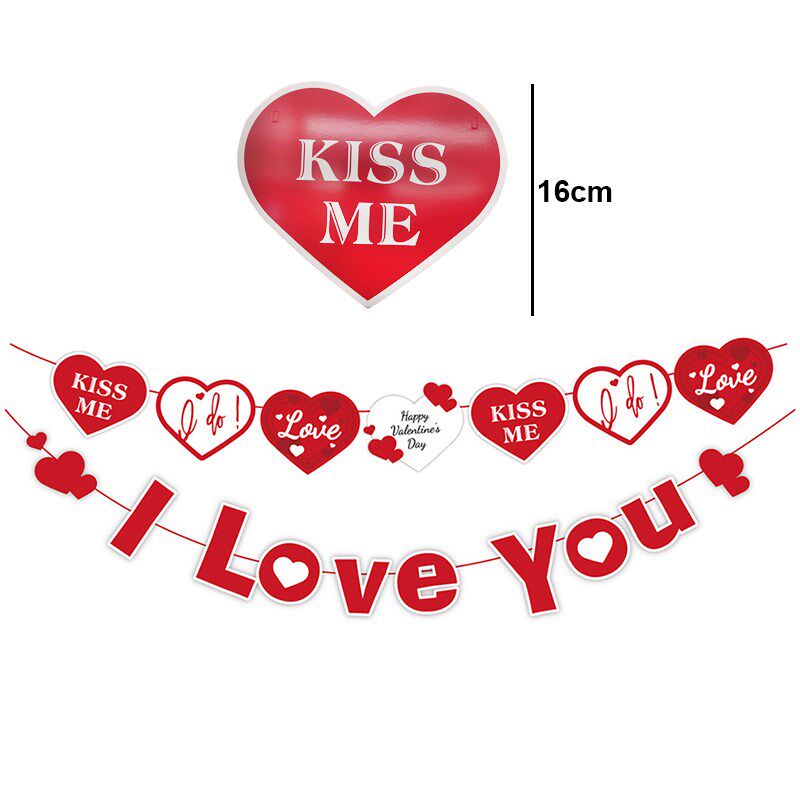 极速5pcs/set Valentines Day Home Decors I LOVE YOU BYanner