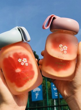 极速inas风磨砂简约可携式玻璃杯学生白领小清新水杯创意个性潮流