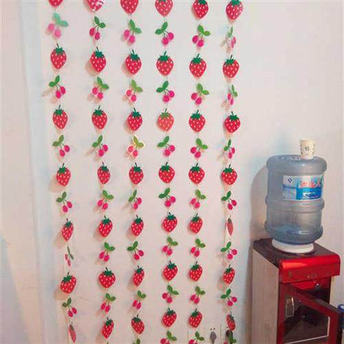 极速软妹a可爱装饰窗帘少女卧室儿童房软门帘挂饰半帘隔断帘子客