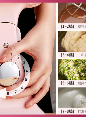 新品ACA厨师机和面机家用t小型全自动揉面机多功能搅拌打蛋商用DC