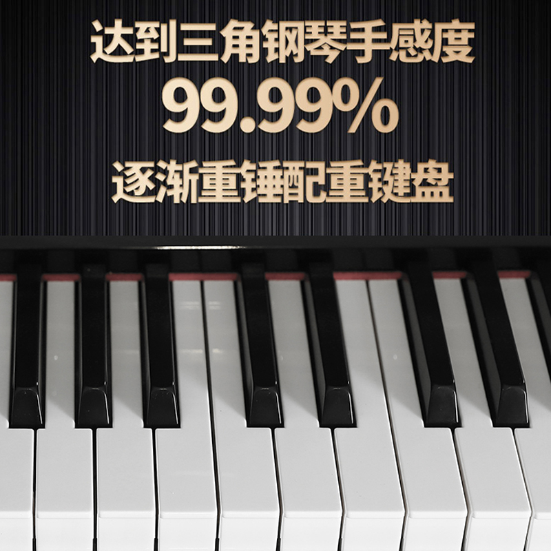 极速数码电钢琴便携式8q8键重锤电钢家用初学者专业幼师陪练电子
