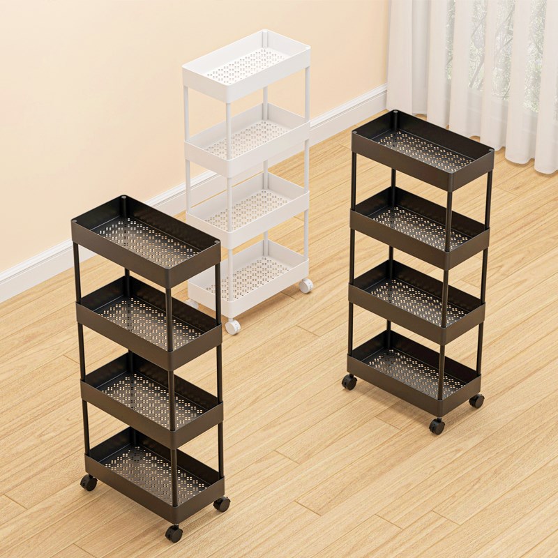 极速厨房夹缝置物架落地多层窄缝隙18cm推车蔬菜S水果用品冰箱侧