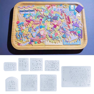极速Color Strip Quicksand Silicone Mold Resin Shaking C.up M