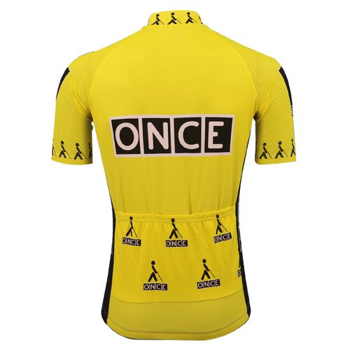 新品yellow ONCE team cyscling jersey men short sleeve mtb je