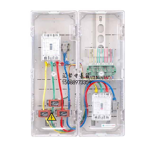 极速户外塑料盒子电表箱三相一防水透明G三相四线明装电箱带ct互