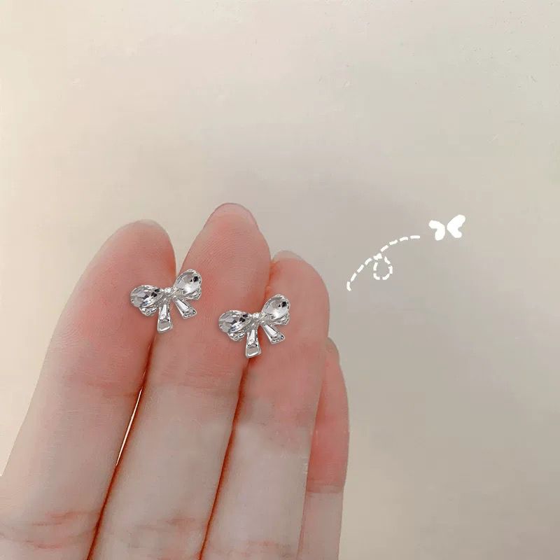 蝴蝶结满钻珍珠磁吸耳夹免打孔无耳洞简约甜美可爱夹耳式耳骨耳饰