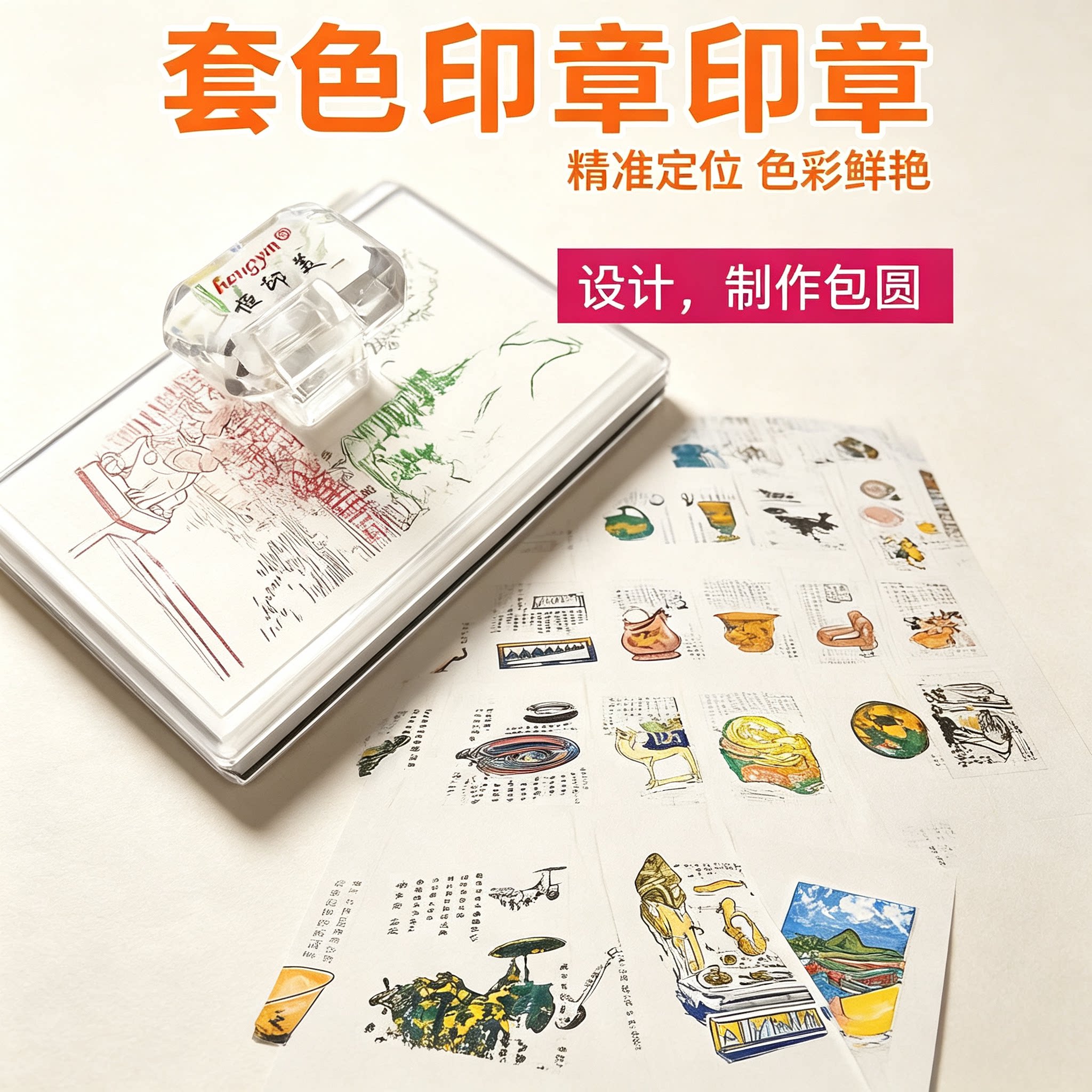 景区文创多色叠色印章定制