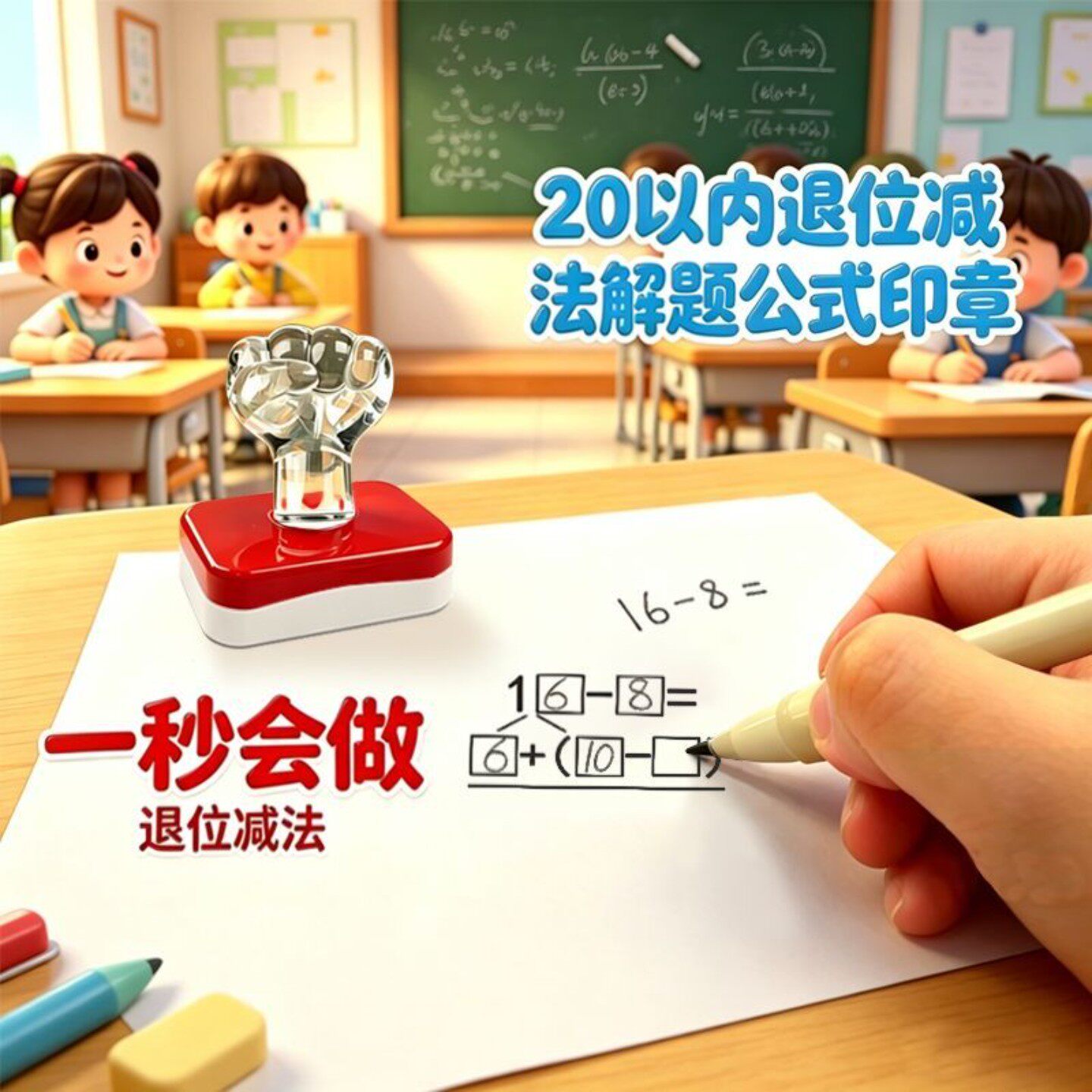 20以内退位减法学习神器解题公式印章数学学习神器趣味数学亲子