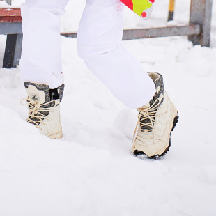 男女式 保暖高帮滑雪地靴情侣款 北京森林户外运动秋冬防水加绒加厚