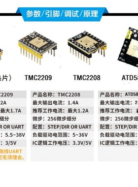 3D印表机TMC2209步进马达驱动v2.0 256细分静音替换TMC2208 A4988