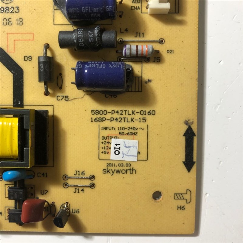 原装创维42E92RD 42E61HR电源板5800-P42TLK-0160 168P-P42TLK-15