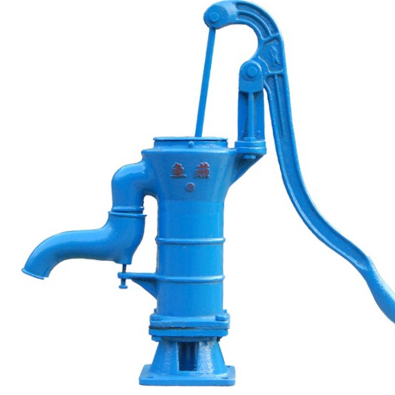 鱼燕100型老式铸铁压水井摇水泵手动井头抽水机幼教绿色园林装饰