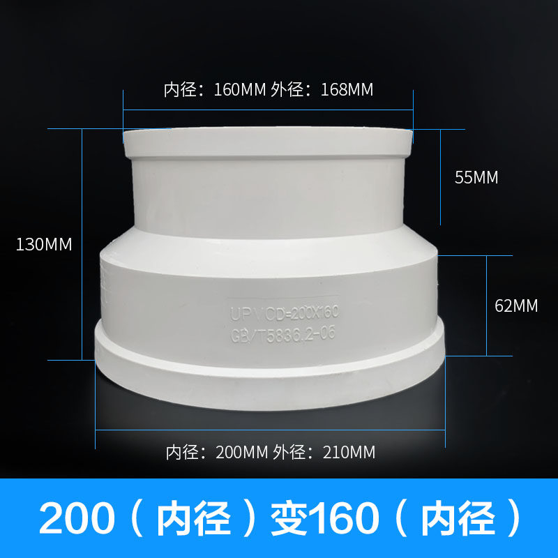 ABS塑料新风管道变径圈排风管异径大小头PVC管转换接头75100变150,全屋定制,柜体,淘宝优惠券,粉丝福利购,淘宝优惠卷