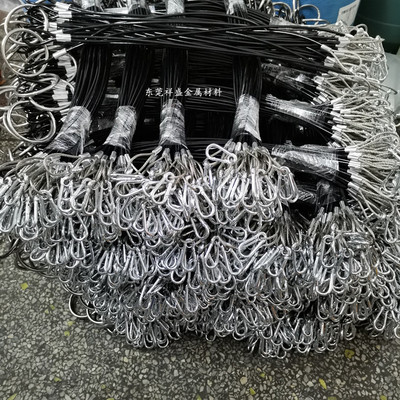 304 不锈钢钢丝绳拉索包胶包塑吊灯鱼眼端子大拉力钢丝绳1 3 20mm