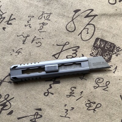 无极 钛合金tc21m数控线切割美工刀刀架EDC 重型壁纸刀 不锈钢刀