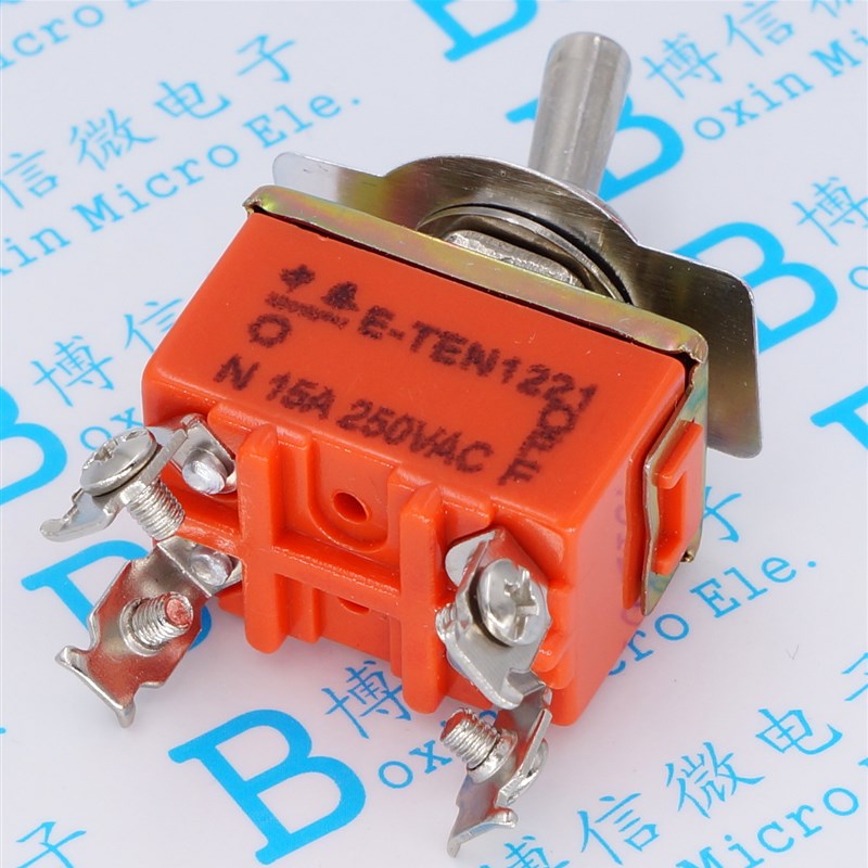 E-TEN1221 钮子开关摇头开关拨动开关摇臂开关 电源开关4脚2档