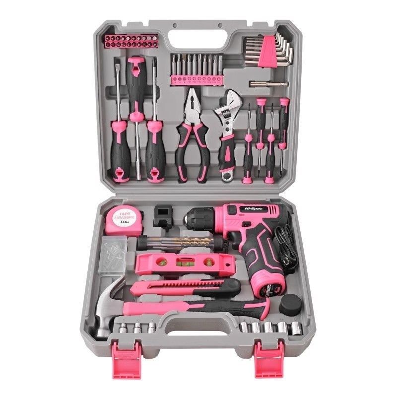 HiSpec多功能家庭维修家用工具电动螺丝刀套P装木工钻头8V手电钻