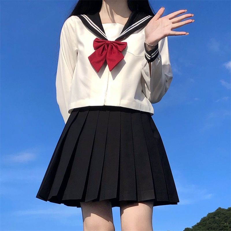 jk服水手服基础款全套装制服裙子正统学院风本白绀二本正版原创夏