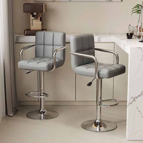吧台椅子现代简约高脚凳靠背酒吧椅收银台升降轻奢吧W台凳旋转家