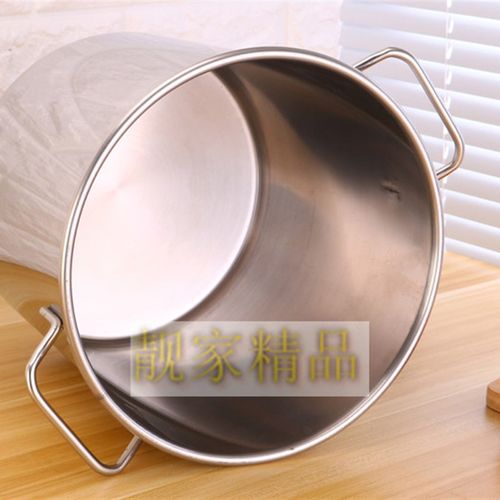 加厚不锈b钢桶带k盖汤锅烧水桶油桶储水桶内耳蓄水池无耳桶商用米