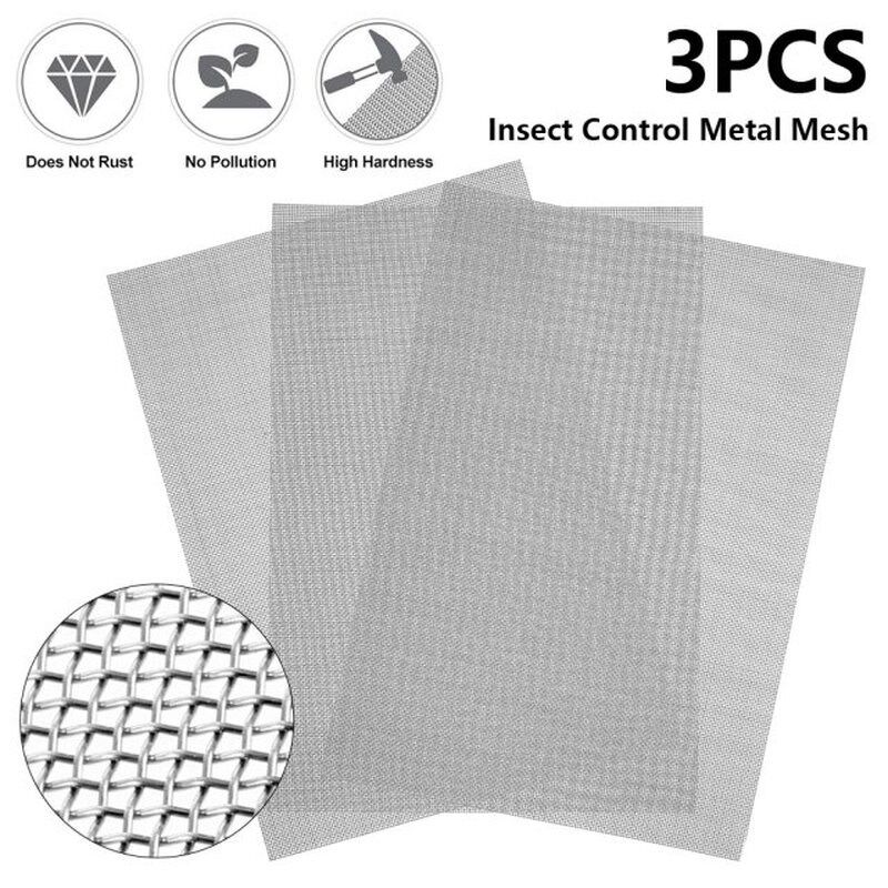 3Pcs Stainless Steel Woven MeshB 20 Mesh Wire 1mm Mesh Roden
